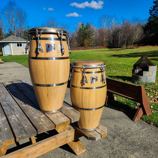 Custom congas - ash - 4 bands Natural Q-T - Ready to ship