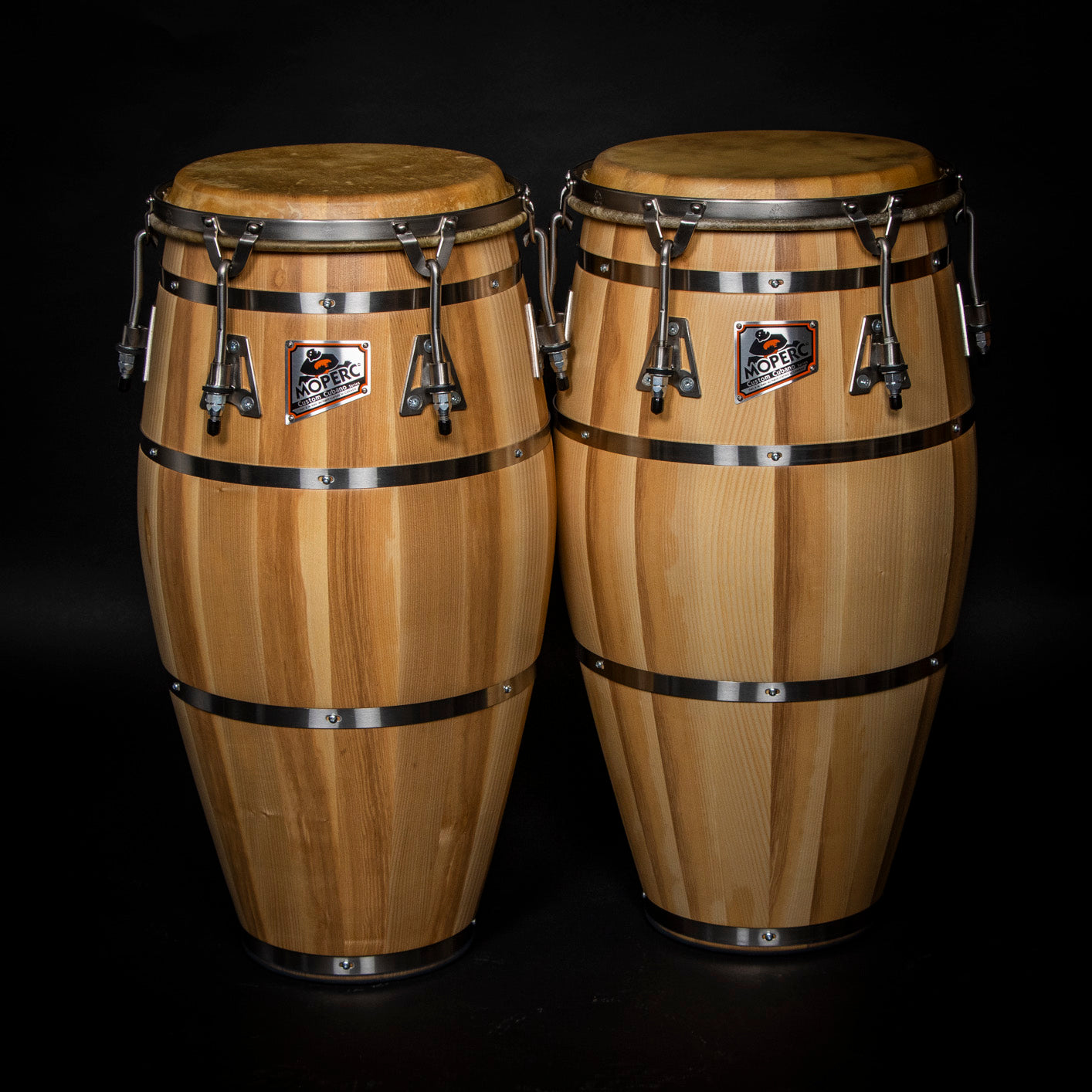 Custom congas - Ash - 4 bands natural - Pair C-T - Ready to ship