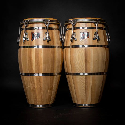 Custom congas - Ash - 4 bands natural - Pair C-T - Ready to ship