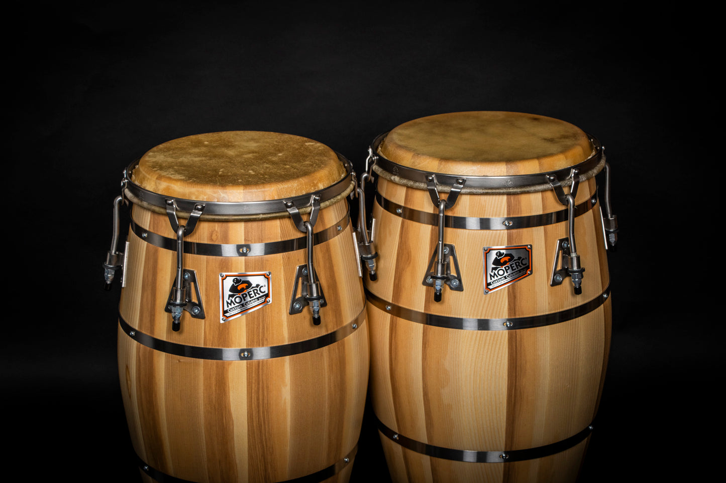 Custom congas - Ash - 4 bands natural - Pair C-T - Ready to ship