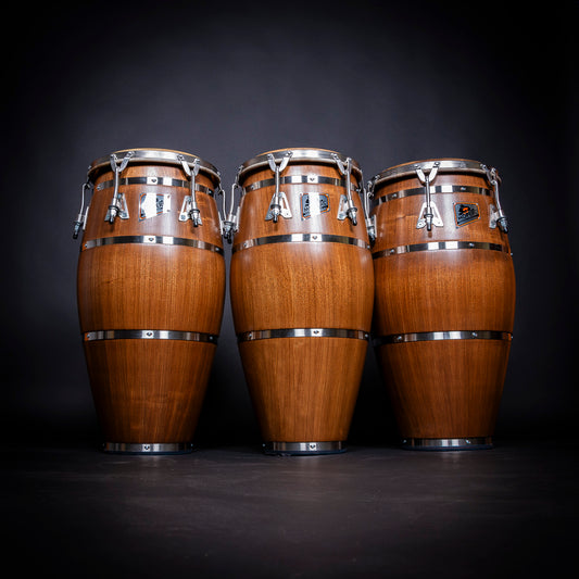Custom cubano congas - ash - 4 bands California brown Q-C-T- ready to ship