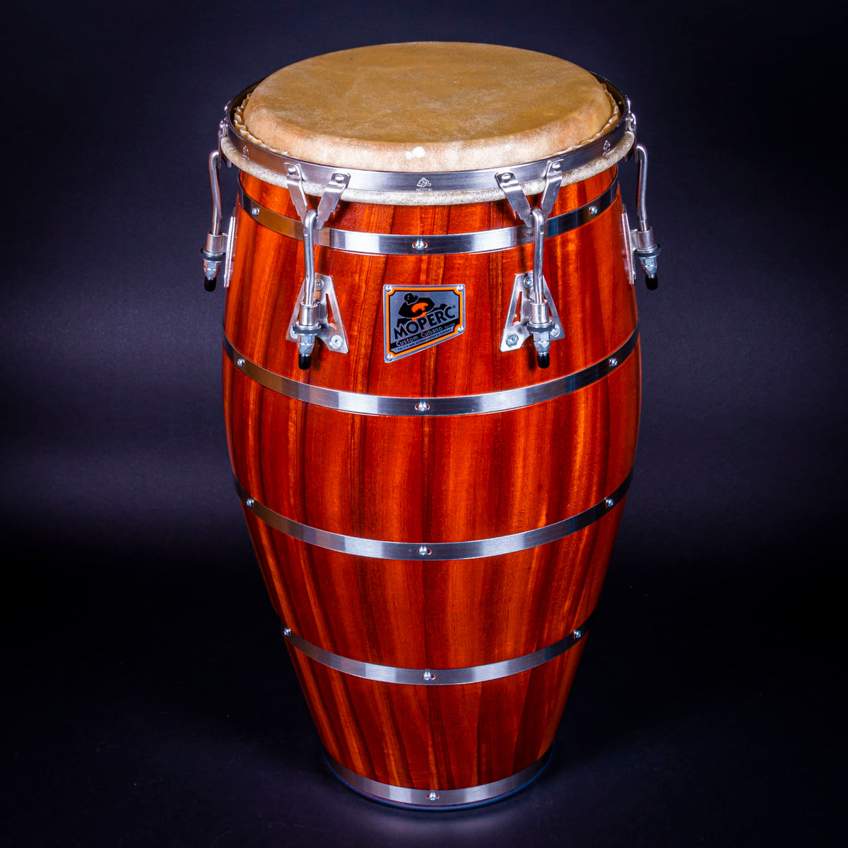 Congas Small Custom congas 5 bands - Brazilian Mahogany – Moperc
